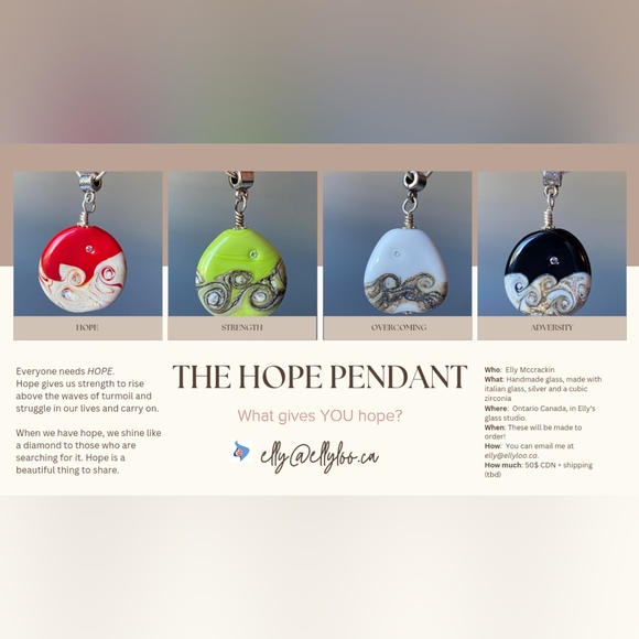 The Hope Pendant-Black - Picture 3 of 3